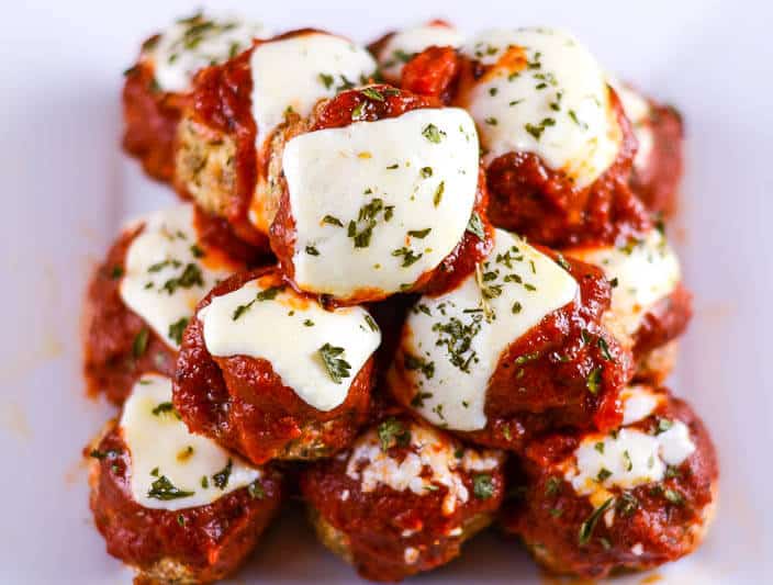 Chicken Parmesan Meatballs | Flavor Mosaic