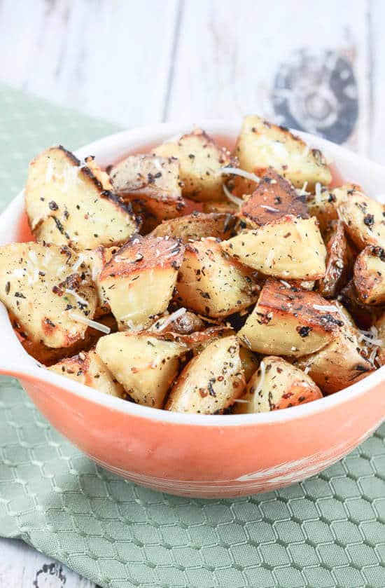 Roasted New Potatoes With Parmesan And Fresh Herbs - Green Valley Kitchen