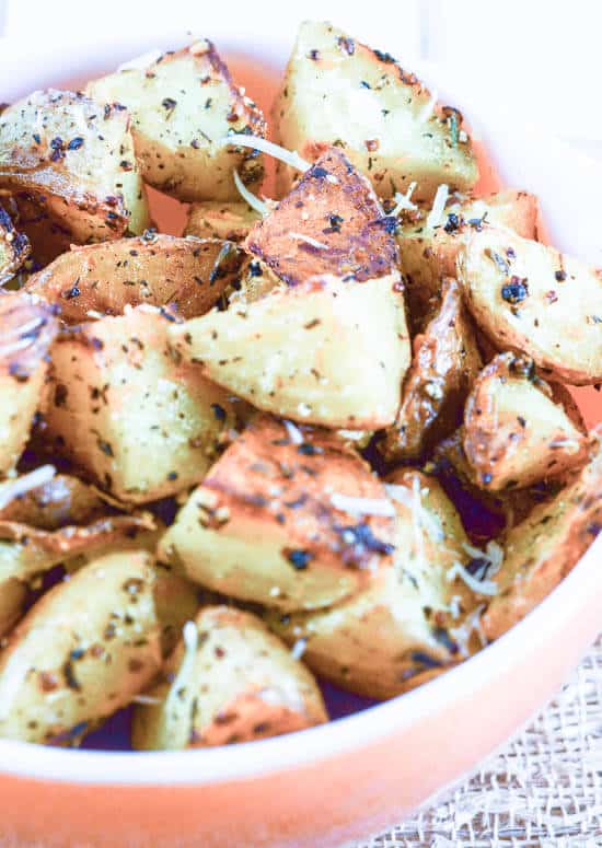 Oven Roasted Garlic Herb Parmesan Potatoes - Flavor Mosaic