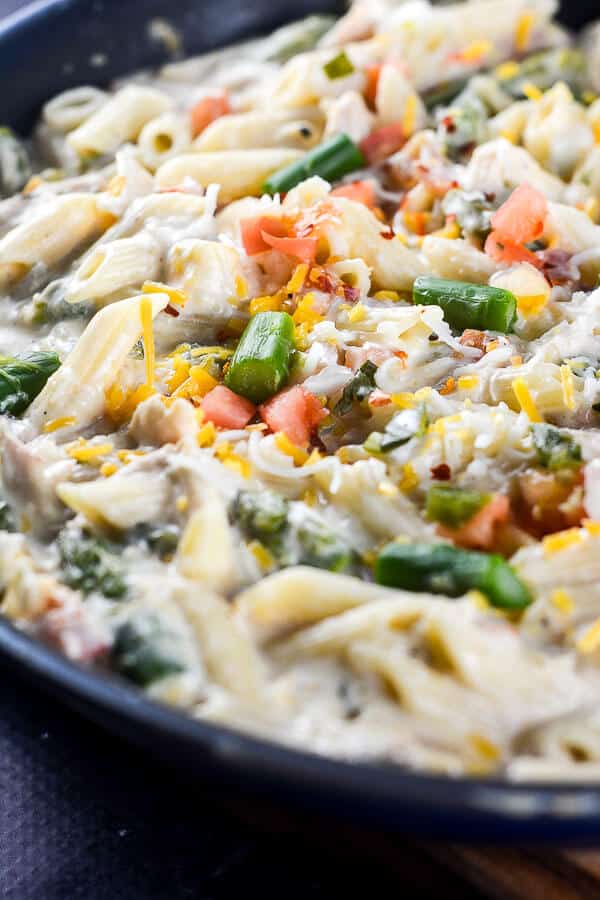 Cheesy Chicken Skillet Pasta - Flavor Mosaic