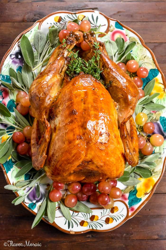 Roast Turkey with Apple Cider Brine - Flavor Mosaic