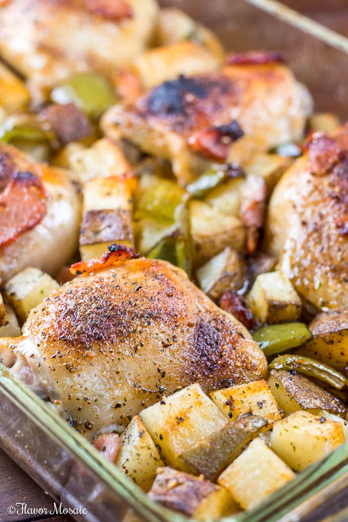 Oven Baked Chicken Thighs With Bacon And Ranch