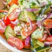 Cucumber Tomato Salad with a Mexican Twist