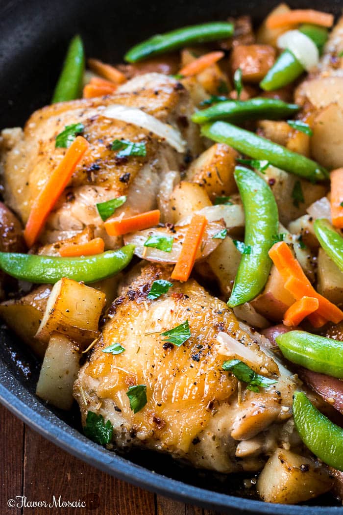 Chicken Vesuvio Dinner In A Skillet Flavor Mosaic