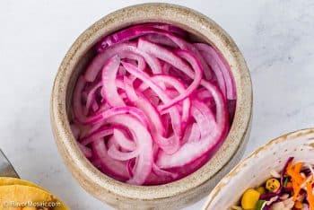 small bowl of pickled onions